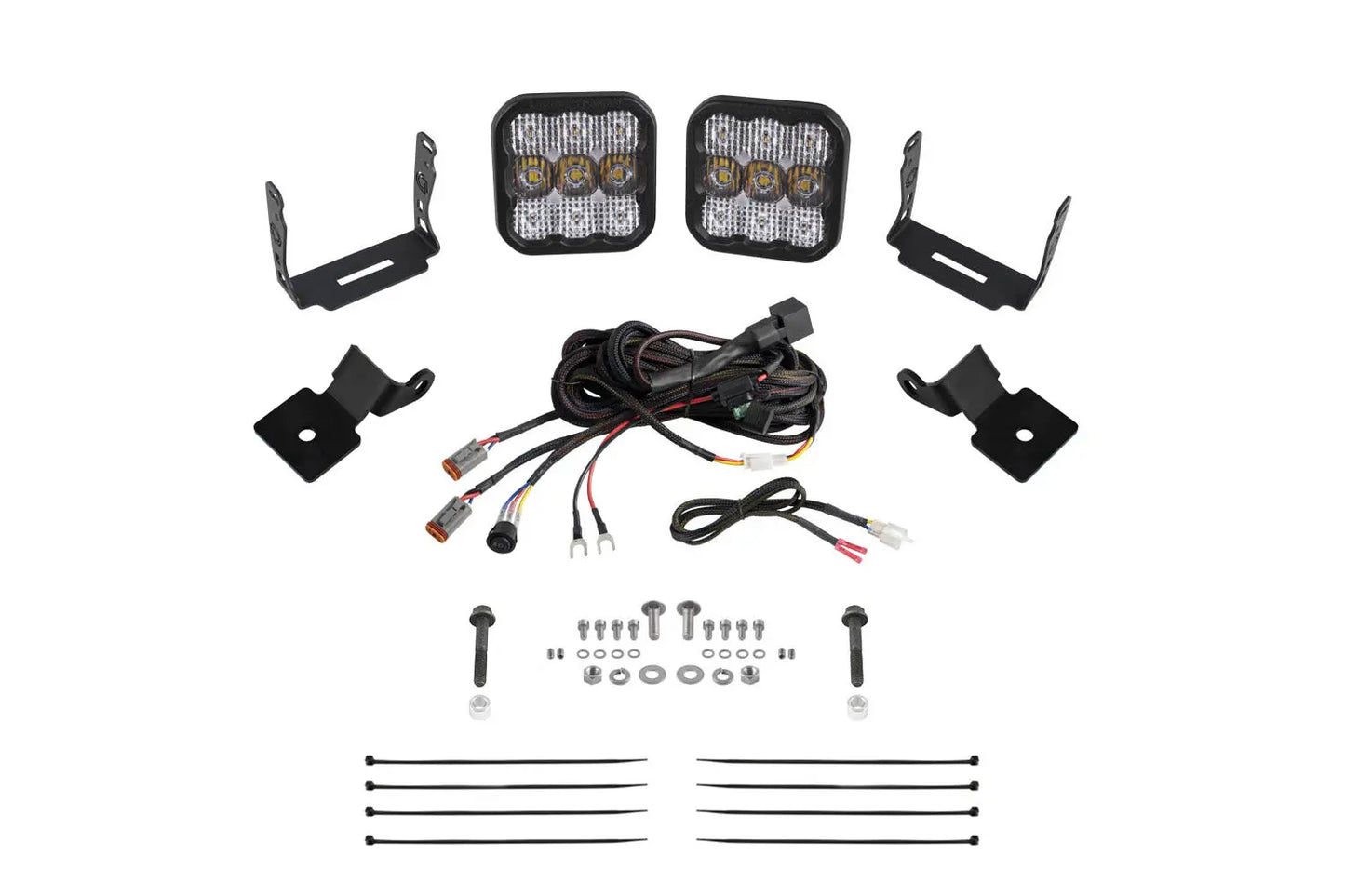 Diode Dynamics Stage Series Ss5 A Pillar Pod Kit For 2014 2018 Polaris Rzr Xp Pro White Combo - DD7852