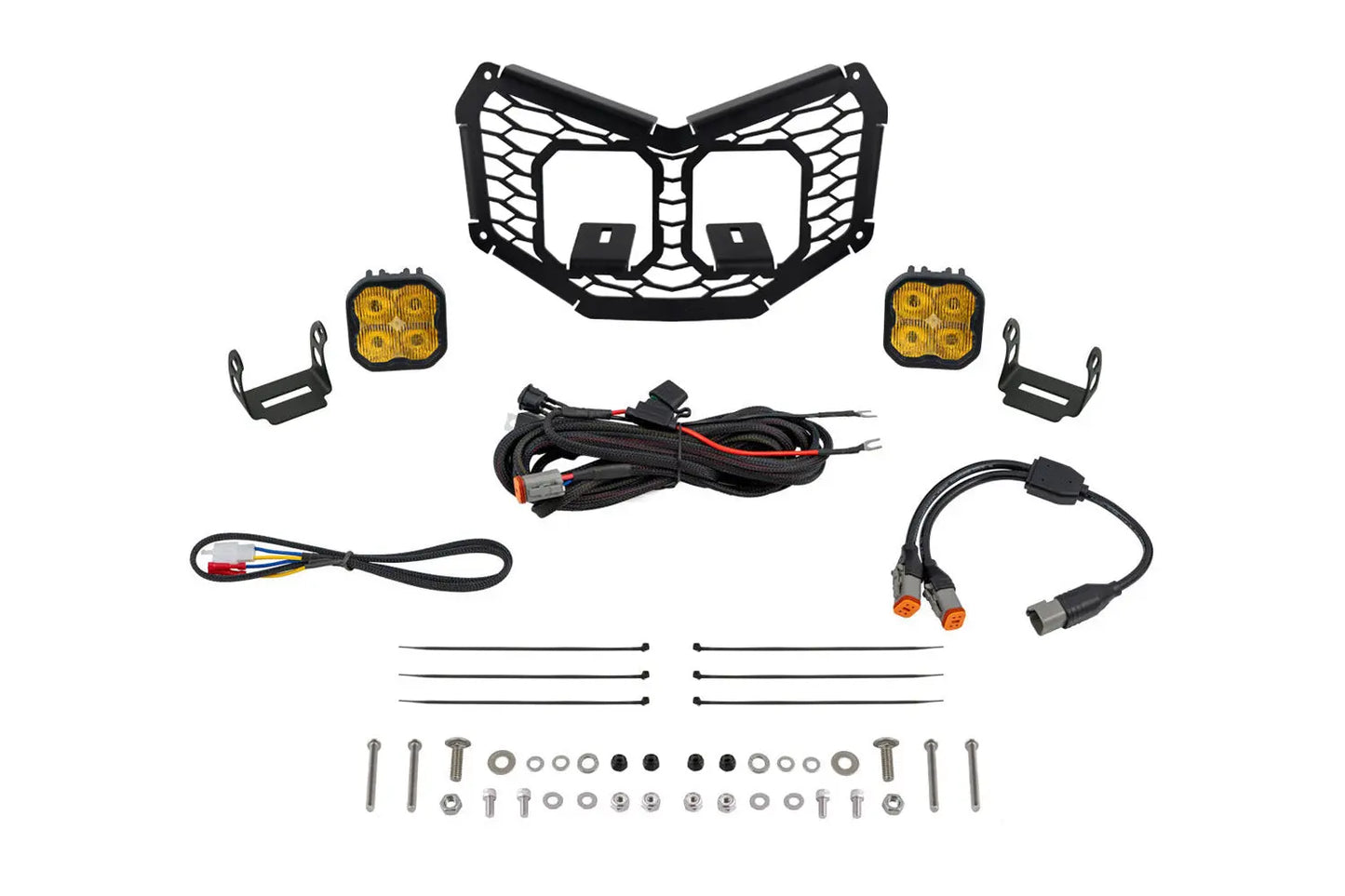 Diode Dynamics Stage Series Led Grille Kit For 2017 2025 Can Am Maverick X3 Pro Yellow Fog - DD7885