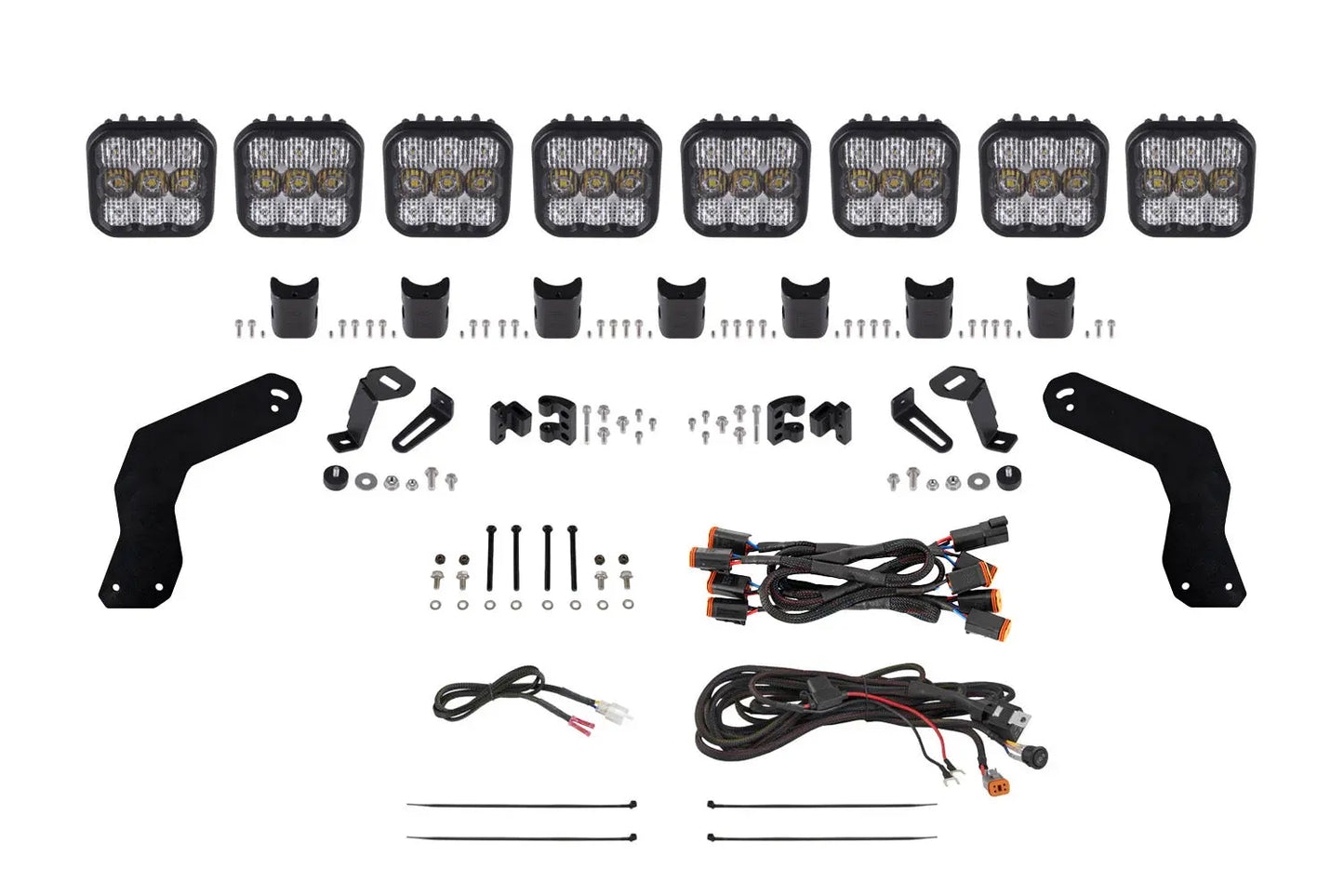 Diode Dynamics Can Am Maverick X3 Ss5 Sport Cross Link Roof White Combo Lightbar Kit - DD7890