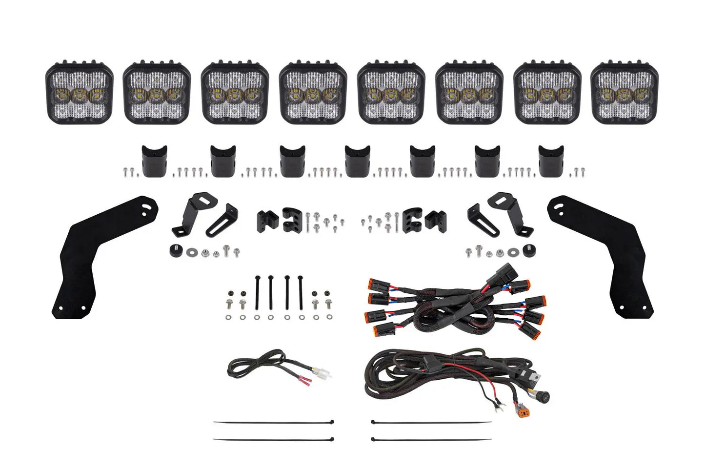 Diode Dynamics Can Am Maverick X3 Ss5 Pro Cross Link Roof White Combo Lightbar Kit - DD7892