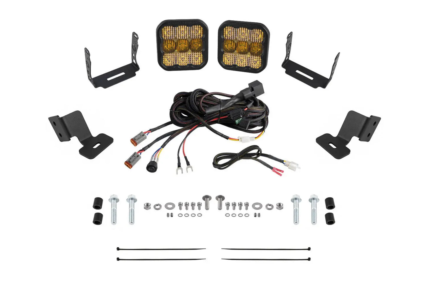 Diode Dynamics Stage Series Ditch Light Kit For 2019 2024 Honda Talon Ss5 Pro Yellow Combo - DD7915