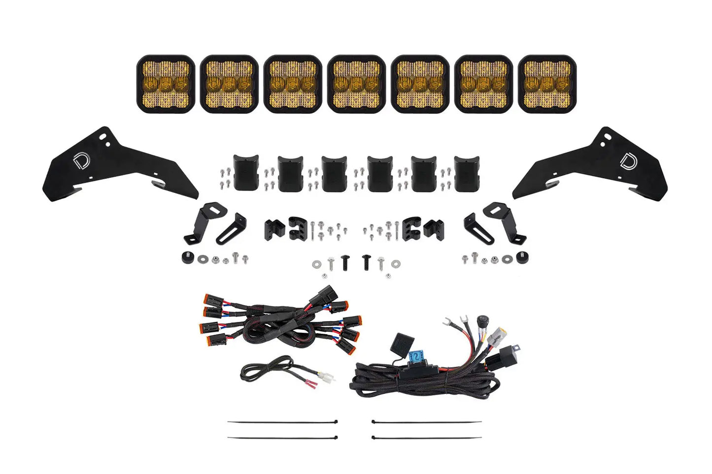 Diode Dynamics 2019 2024 Honda Talon Ss5 Pro Cross Link Roof Yellow Combo Lightbar Kit - DD7920
