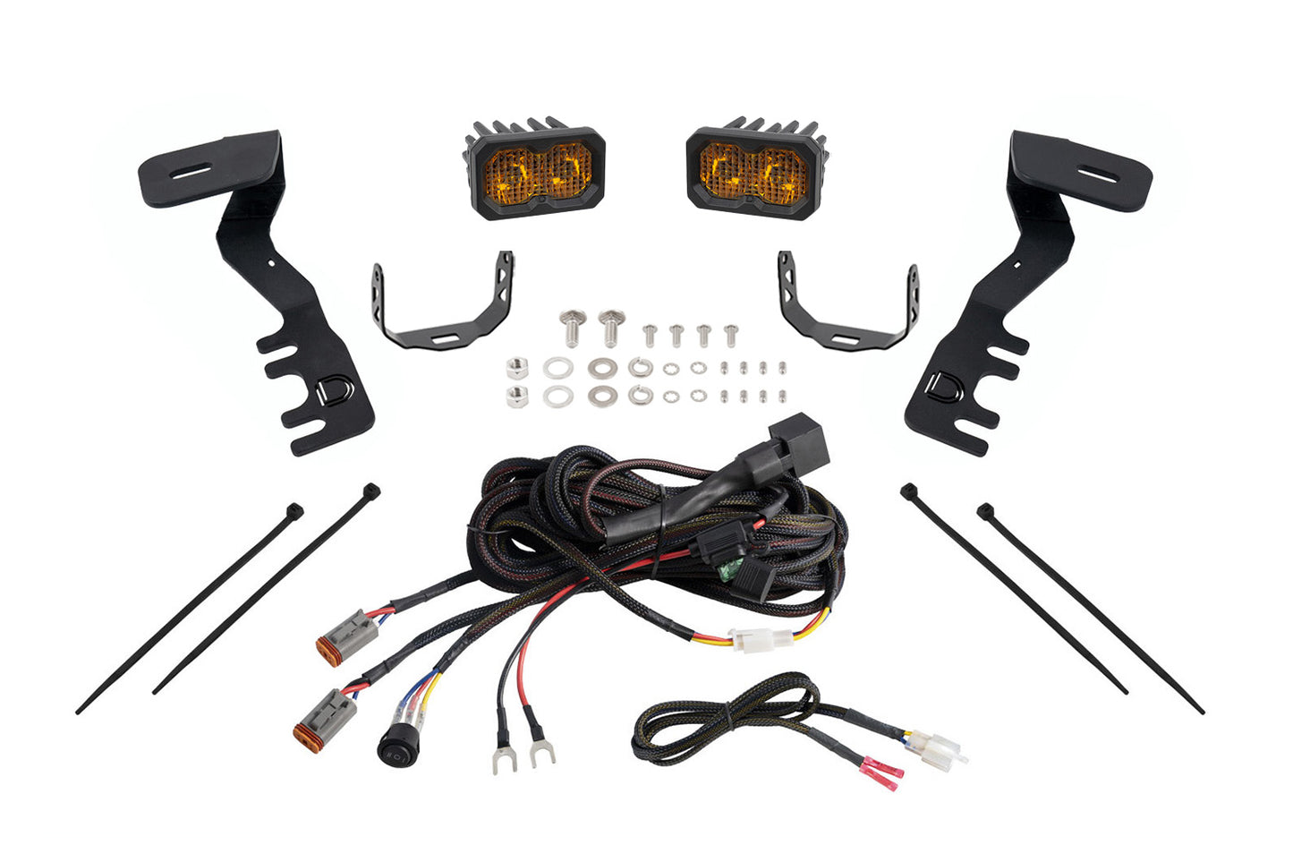 Diode Dynamics C2 2.0 Led Ditch Light Kit For Toyota Tacoma/4 Runner Pro Yellow Combo - DD7937