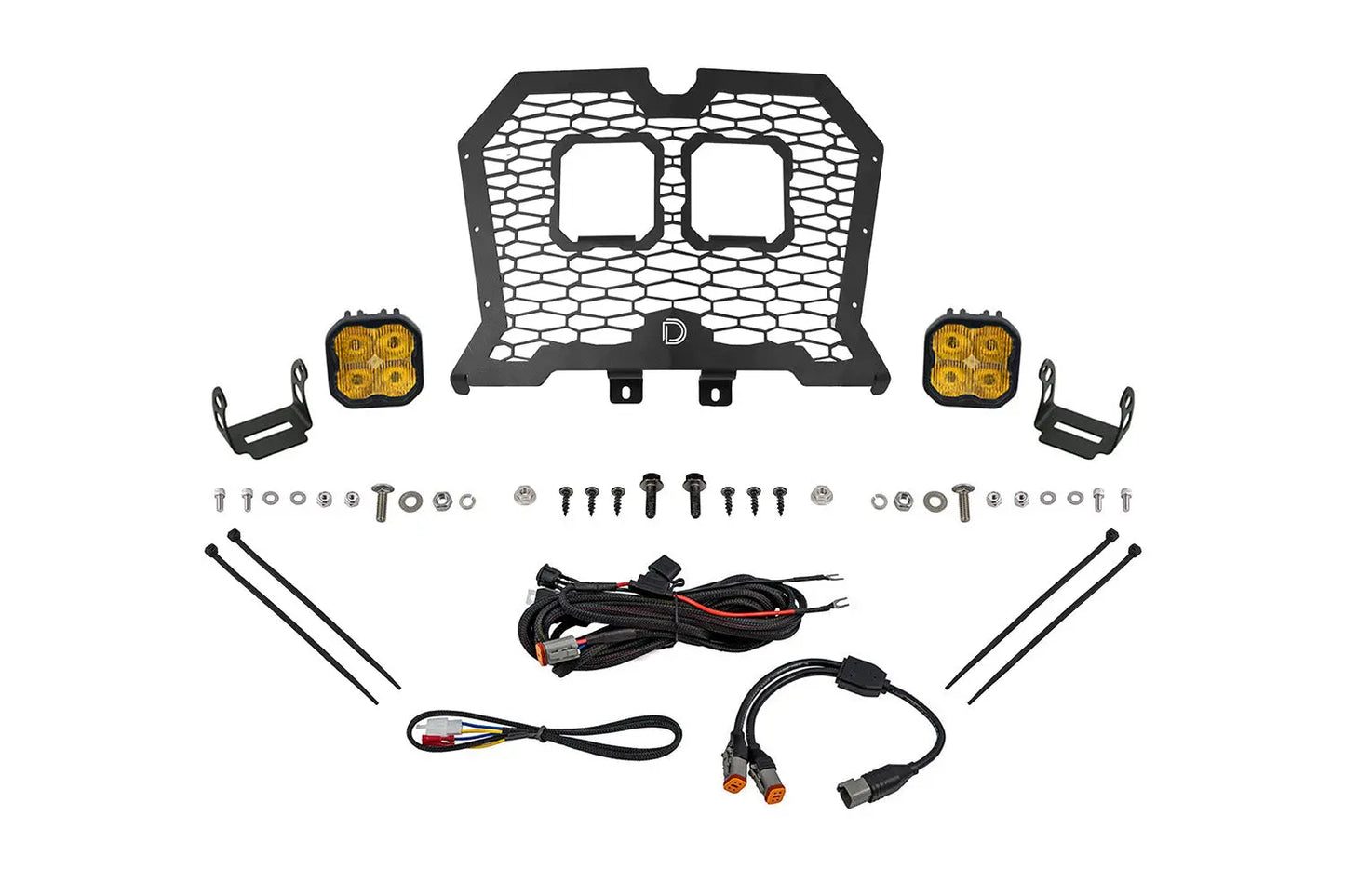 Diode Dynamics Stage Series Led Grille Kit For 2019 2024 Polaris Rzr Xp Sport Yellow Fog - DD8074