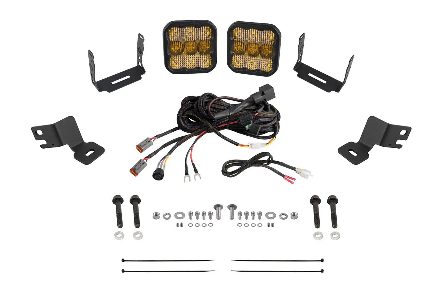 Diode Dynamics Stage Series Ditch Light Kit For 2019 2024 Polaris Rzr Xp Ss5 Sport Yellow Combo - DD8085