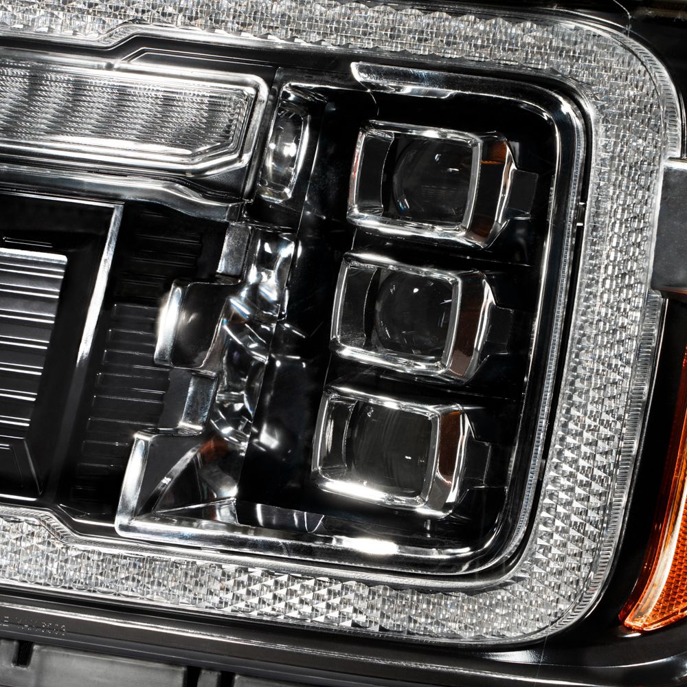 2014–2018 GMC Sierra 1500 and 2015-2019 GMC Sierra 2500 & 3500 Full LED Projector Headlights with Sequential Turn Signals & White DRL (Pair)