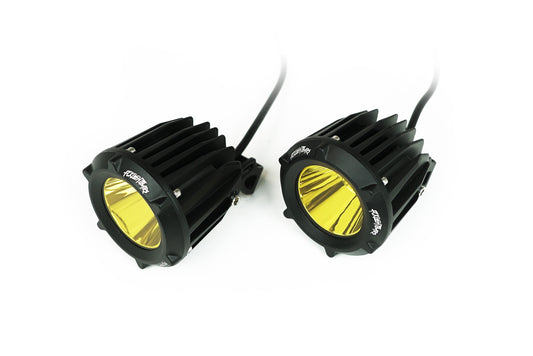 FCKLightBars RP-S1 3-Inch Round LED Fog Light Pods – High-Output CREE Fog Lights (Pair, Clear or Amber)