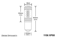 Diode Dynamics 1156 XP80 LED Amber Turn Signal Bulbs