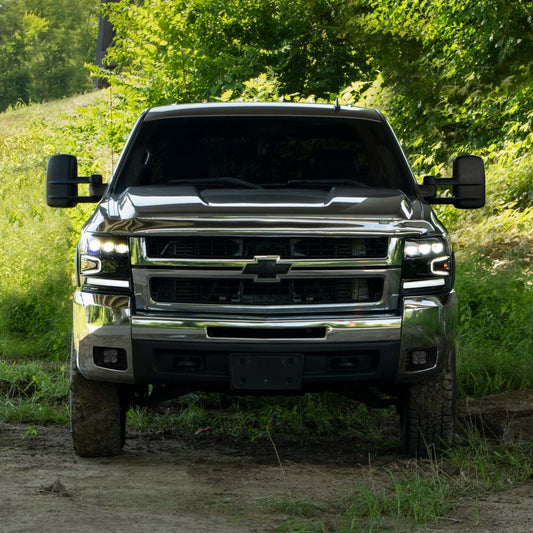 2007–2013 Chevrolet Silverado Full LED Projector Headlights with Triple Bi-LED Projectors, Sequential Turn Signals & White DRL (Pair) | Form Lighting