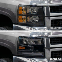 2007–2013 Chevrolet Silverado Full LED Reflector Headlights with Sequential Turn Signals & White DRL (Pair) | Form Lighting