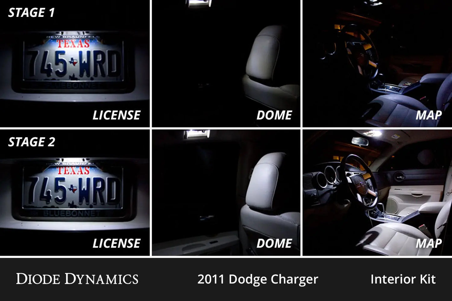 Diode Dynamics Interior LED Conversion Kit for 2015-2023 Dodge Charger Diode Dynamics