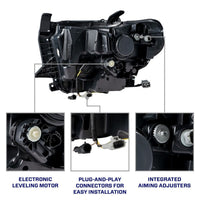 Form Lighting OEM-Style LED Headlights for 2014-2021 Toyota Tundra | Sequential Turn Signals, LED DRL &amp; Plug-and-Play Upgrade