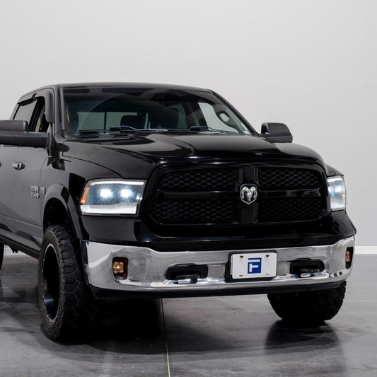Form Lighting LED Projector Headlights for 2009–2024 Ram 1500, 2009-2018 Ram 2500 & 3500 (Pair) – Dual Bi-LED Projectors, Sequential Turn Signals & Startup Sequence