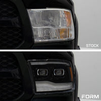 Form Lighting LED Projector Headlights for 2009–2024 Ram 1500, 2009-2018 Ram 2500 & 3500 (Pair) – Dual Bi-LED Projectors, Sequential Turn Signals & Startup Sequence