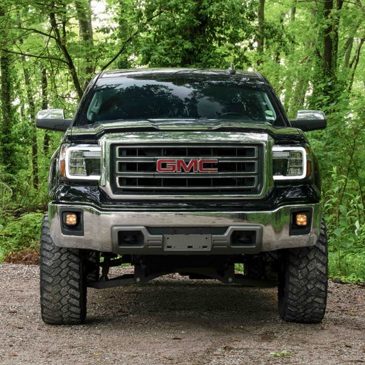 2014–2018 GMC Sierra 1500 and 2015-2019 GMC Sierra 2500 & 3500 Full LED Reflector Headlights with Sequential Turn Signals & C-Shaped DRL (Pair)