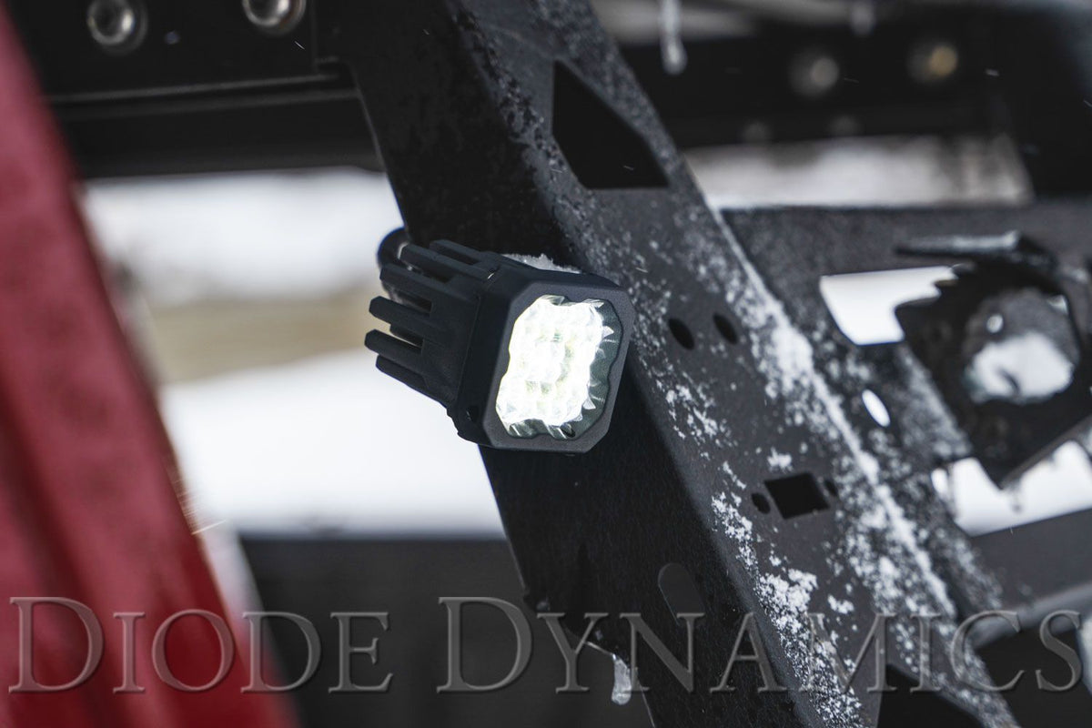Diode Dynamics SSC1 LED Pod installed on Ford F-150 in snow