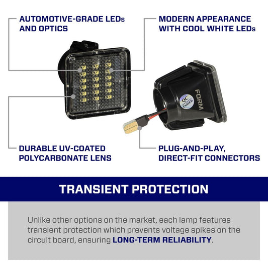 Form Lighting LED Mirror & License Plate Light Bundle for 2016-2023 Toyota Tacoma – FL0032 & FL0057