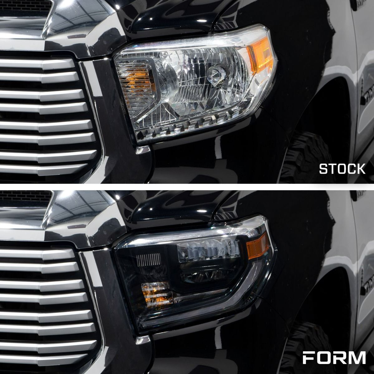 Form Lighting OEM-Style LED Headlights for 2014-2021 Toyota Tundra | Sequential Turn Signals, LED DRL &amp; Plug-and-Play Upgrade