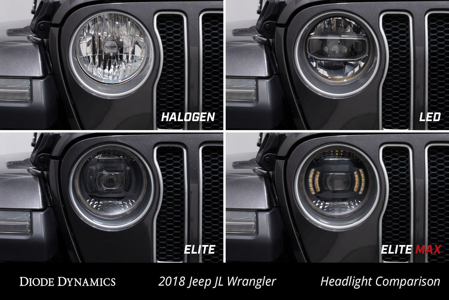 Diode Dynamics Elite LED Headlights For 2018+ Jeep JL Wrangler or 2020+ Jeep Gladiator