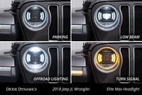 Diode Dynamics Elite LED Headlights For 2018+ Jeep JL Wrangler or 2020+ Jeep Gladiator