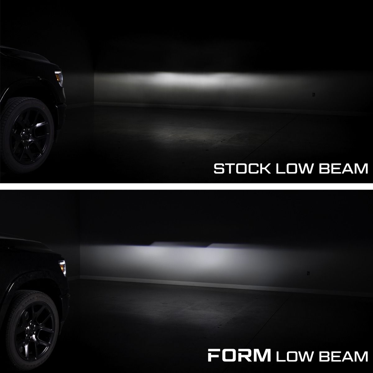 Form Lighting Sequential LED Projector Headlights for 2019–2024 Ram 1500 (Pair) – Triple Bi-LED, Sequential Turn Signals & Startup Sequence