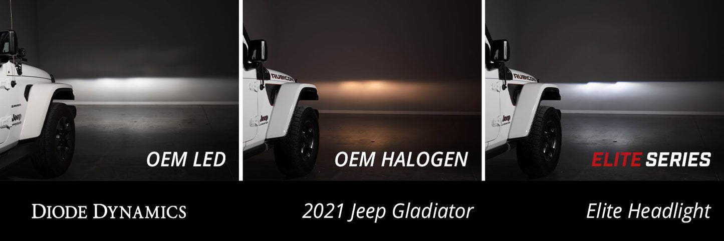 Diode Dynamics Elite LED Headlights For 2018+ Jeep JL Wrangler or 2020+ Jeep Gladiator