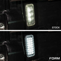 Comparison of Stock bed light versus FORM LED Bed Light