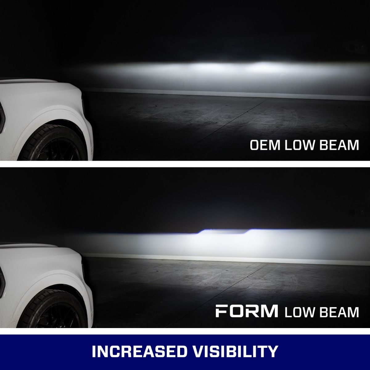 Form Lighting Sequential LED Headlights for 2022-2024 Ford Maverick | Triple Projector LED, Black Housings, Sequential Turn Signals