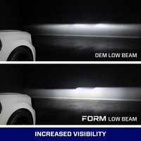 Form Lighting Sequential LED Headlights for 2022-2024 Ford Maverick | Triple Projector LED, Black Housings, Sequential Turn Signals