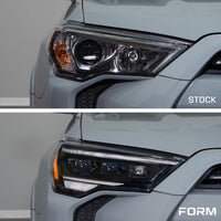 Form Lighting Sequential LED Headlights for 2014-2024 Toyota 4Runner | Triple Projector, White/Amber DRL & Plug-and-Play