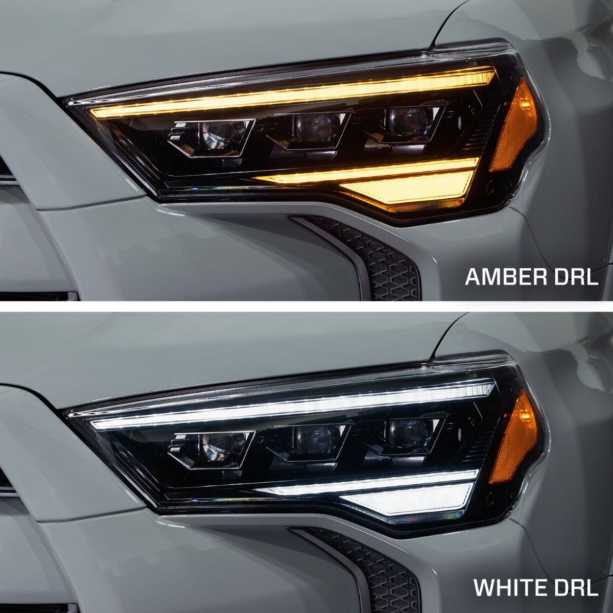 Form Lighting Sequential LED Headlights for 2014-2024 Toyota 4Runner | Triple Projector, White/Amber DRL & Plug-and-Play
