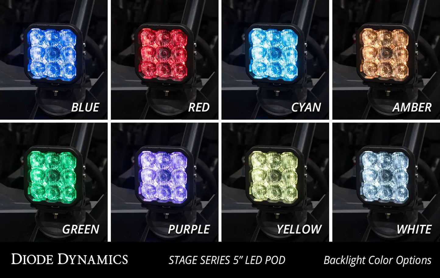 Diode Dynamics Stage Series A-Pillar LED Pod Kit for 2017-2025 Can-Am Maverick X3 Diode Dynamics
