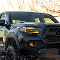Form Lighting Sequential LED Headlights for 2016-2023 Toyota Tacoma | Triple Bi-LED Projectors, Selectable White/Amber DRL, Sequential Turn Signals