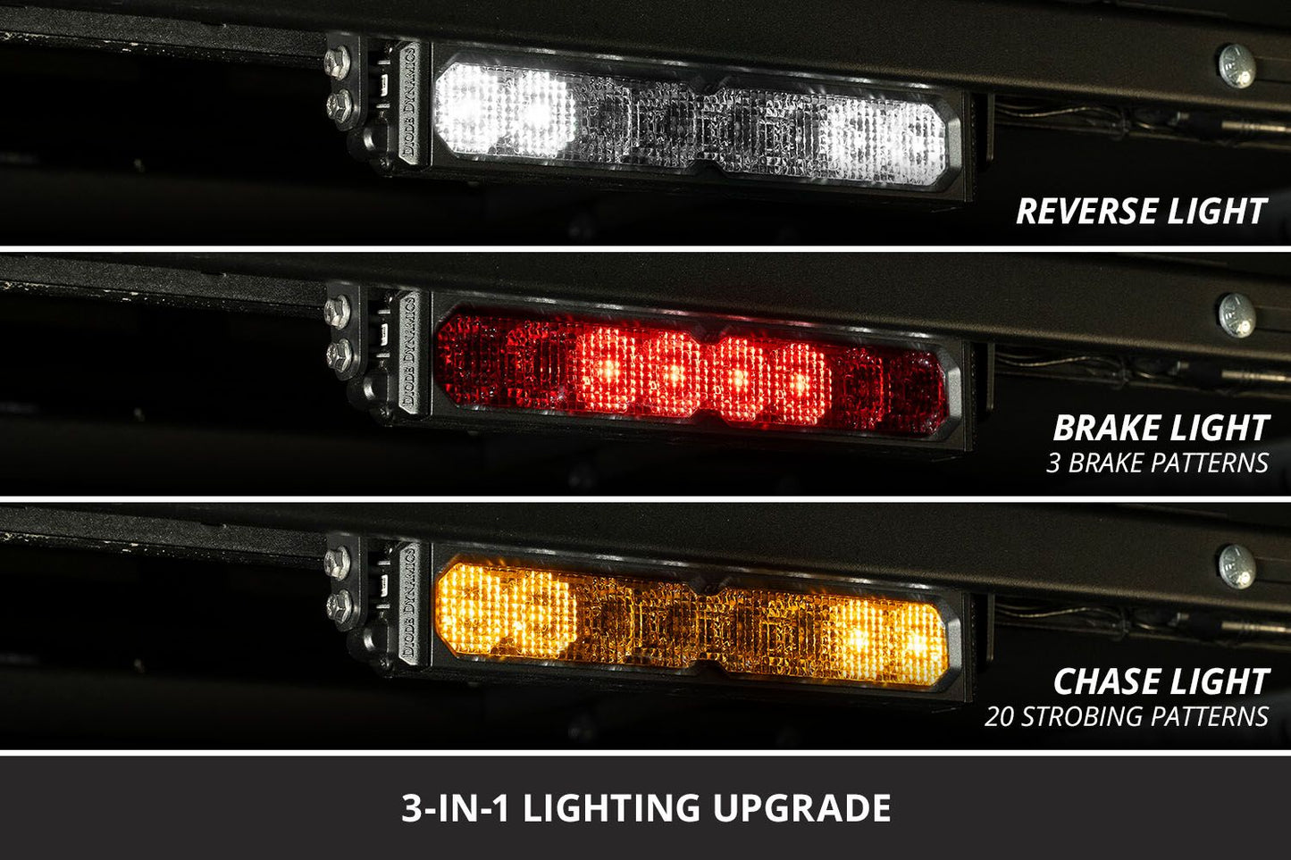 Diode Dynamics SS10 LED Chase Light Bar – 3-in-1 Chase, Brake & Reverse Light