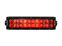 RGB V-2 Series LED light bar glowing red on white background