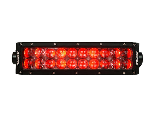 RGB V-2 Series LED light bar glowing red on white background