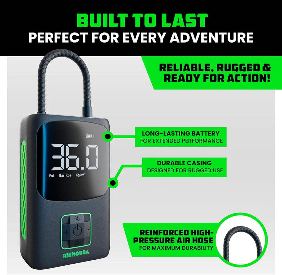 RHINO USA 150 PSI PORTABLE TIRE INFLATOR