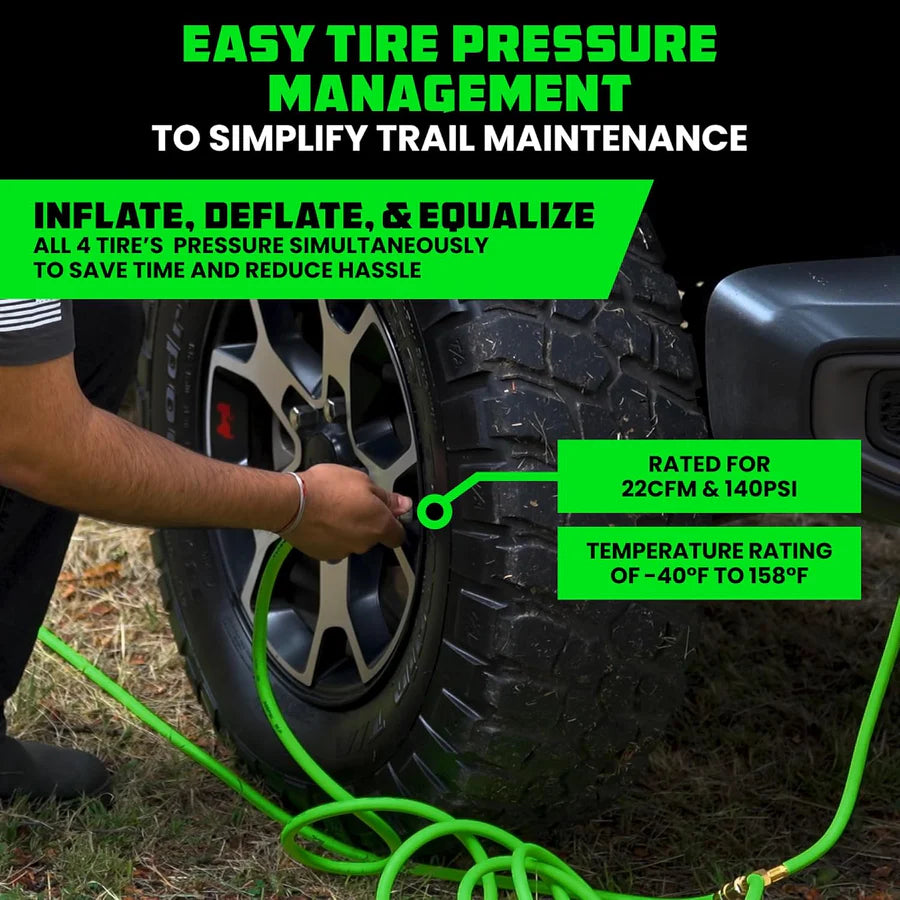 RHINO USA MULTI-TIRE INFLATION KIT (4-WHEEL)(GREEN)