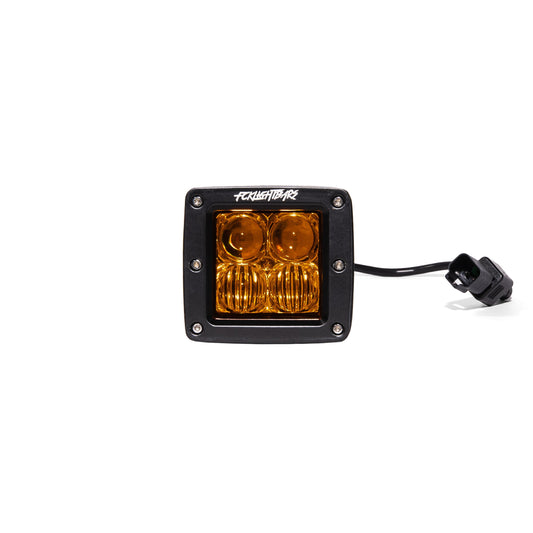 FCKLightBars P-4 High-Output 3-Inch LED Pod Light – OSRAM 4D Optic Cube (Spot or Flood, White or Amber)