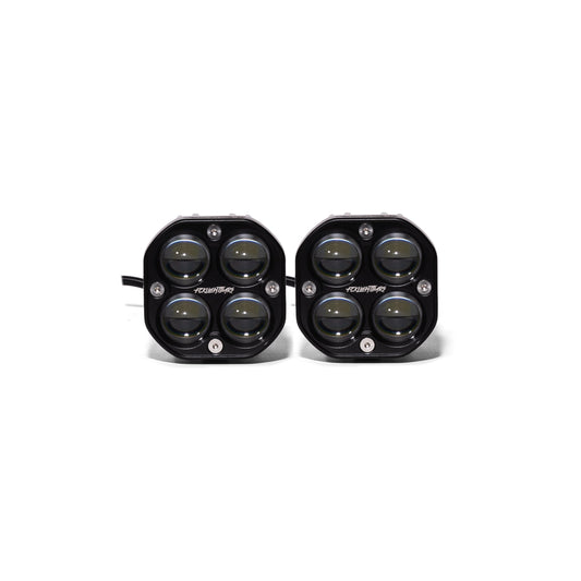 FCKLightBars Hyper Series Dual-Color LED Pod Lights – Amber & White Switchable Off-Road Pods (Pair)