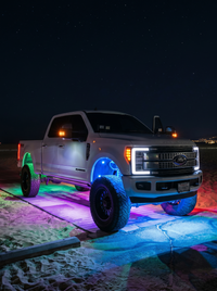 FCKLightBars High-Intensity RGB LED Rock Light Kit – Bluetooth App Control, 1,600 Lumens Per Light, IP69 Waterproof Underbody Lights (4–40 Light Kits)