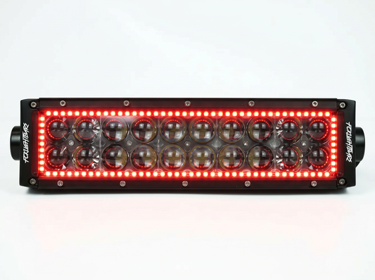 FCKLightBars S1-RGB Series LED Light Bar with RGB Color Halo & Wireless Controller (15-Inch–52-Inch)