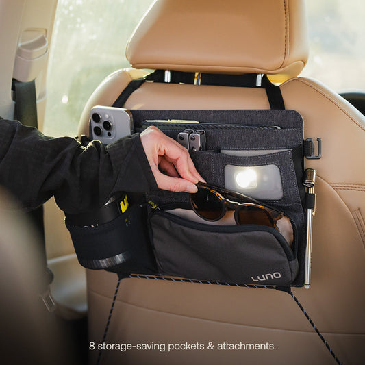 Luno Seatback Organizer – Universal Vehicle & Car Camping Storage