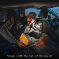 Luno universal Seatback Organizer installed inside SUV for organized gear storage