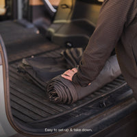 Luno AIR Pro 4Runner mattress packed for vehicle camping takedown step