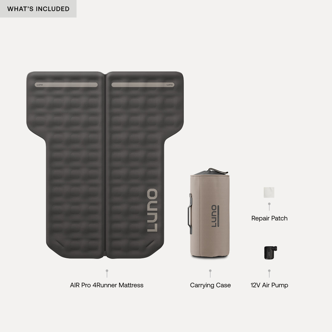 Luno AIR Pro 4Runner Vehicle Mattress with carrying case repair patch and air pump