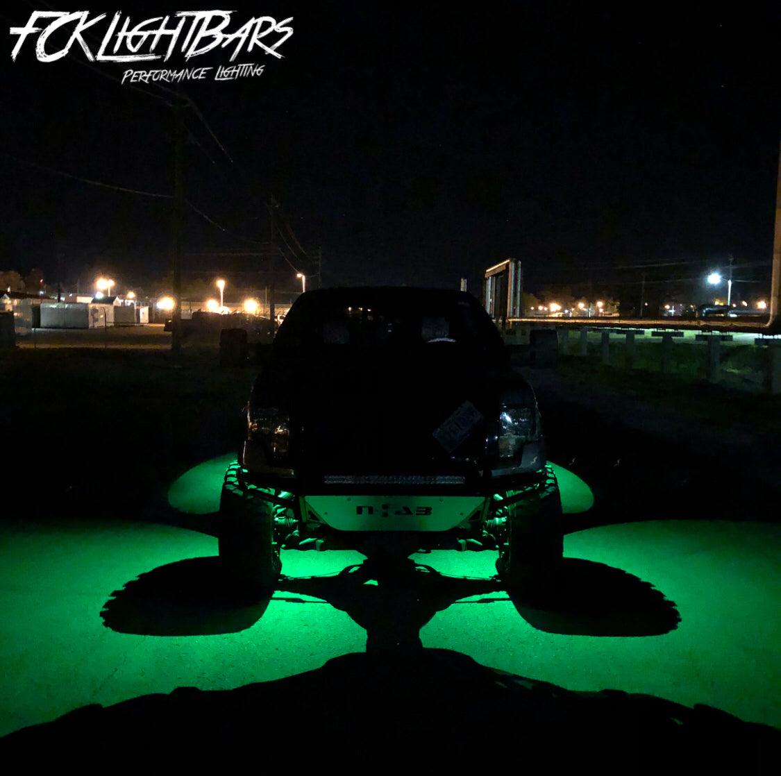 High Intensity RGB Multi Color Rock Light Kit (Green)
