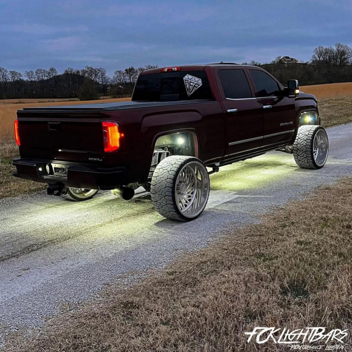 Pure White Rock Lights Kit