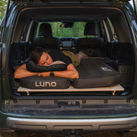 Luno AIR Pro mattress installed inside Toyota 4Runner for camping