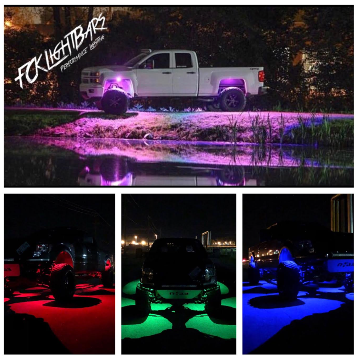 High Intensity RGB Multi Color Rock Light Kit (Red, Green and Blue)